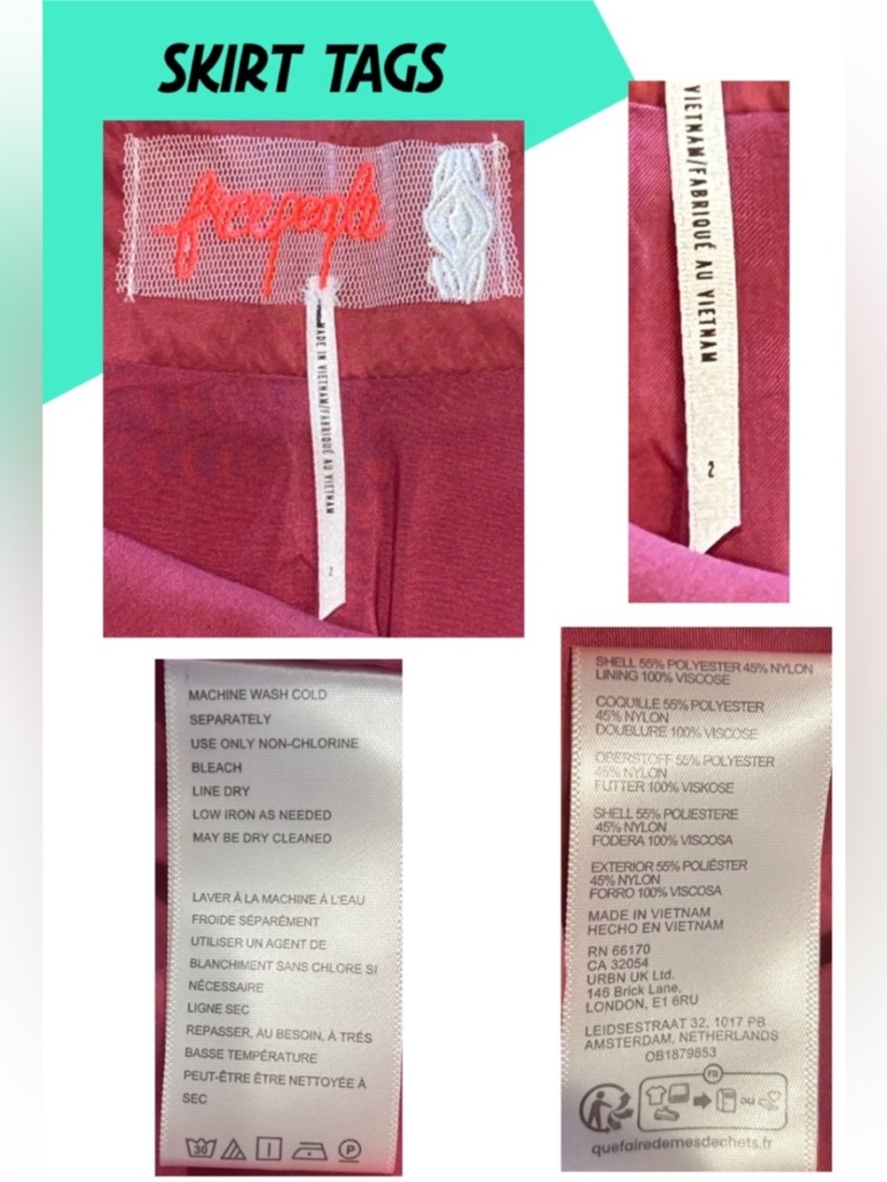 Free People Mya Set Rose Pink Sz 2 - Picture 16 of 16